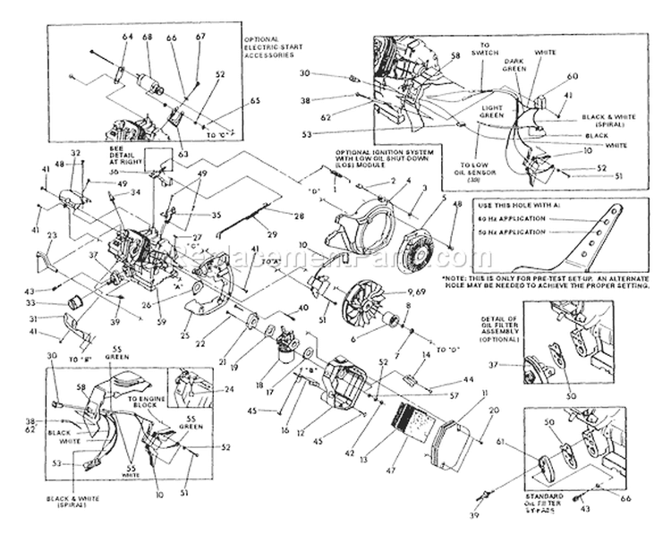 Page C Diagram and Parts List for 0491-0  Briggs and Stratton Generator